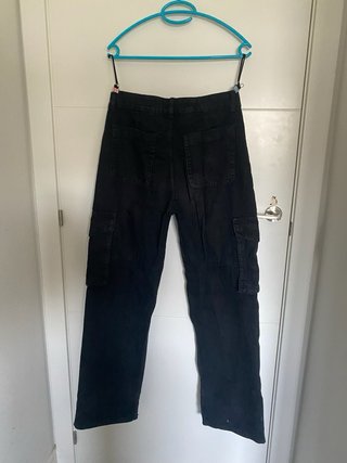 Pantalón baggy Bershka negro mujer