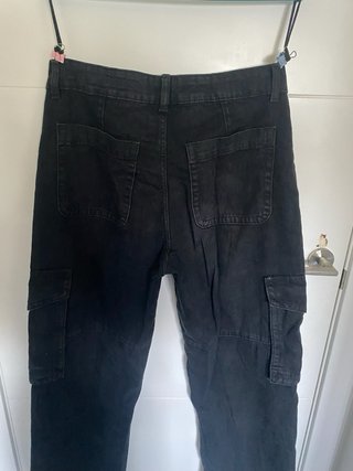 Pantalón baggy Bershka negro mujer