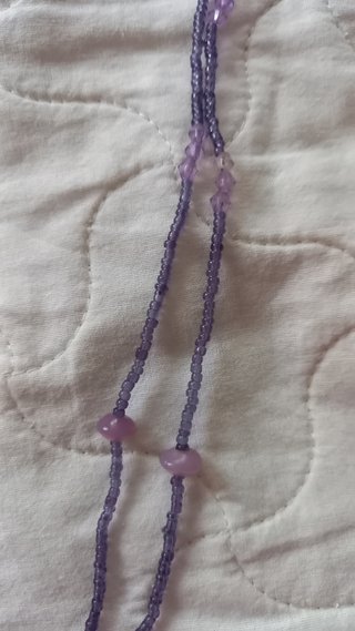 Collana perline viola