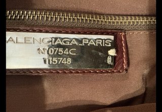 Bolso de piel marrón marca Balenciaga Vintage