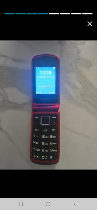 Cellulare Anziani Tasti Grandi Rosso