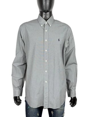 Ralph Lauren Camicia Uomo XL Regular Microquadri