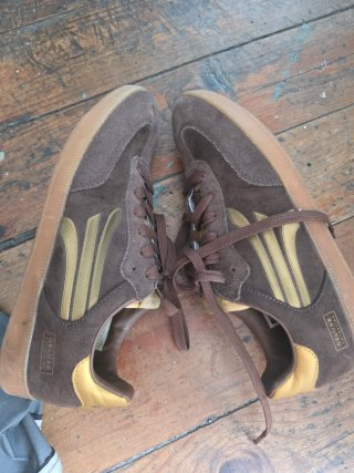 Zapatillas DELUXE Marrón y Dorado