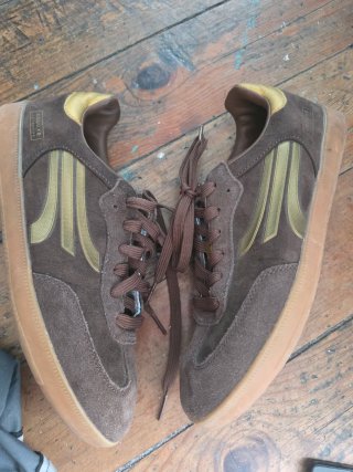 Zapatillas DELUXE Marrón y Dorado