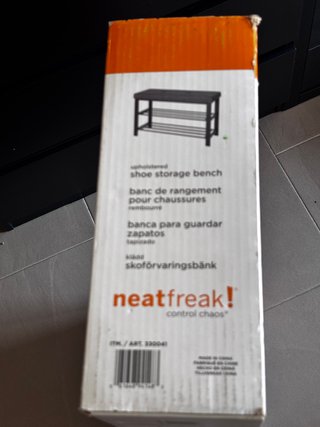 Banca para guardar zapatos Neatfreak nuevo