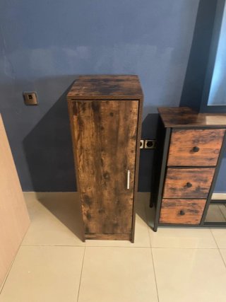 Conjunto recibidor madera y metal