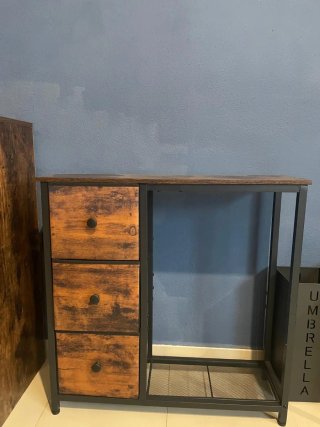 Conjunto recibidor madera y metal
