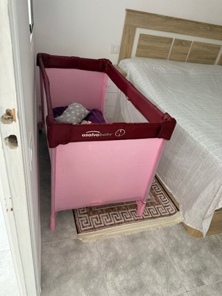 Cuna de viaje Asalvo Baby rosa