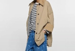 Gabardina Zara mujer camel 3/4. Da talla. Overside