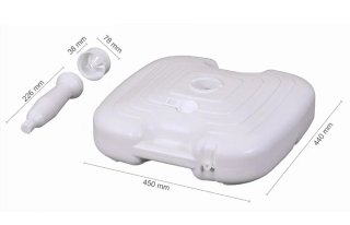 Base para sombrilla blanca