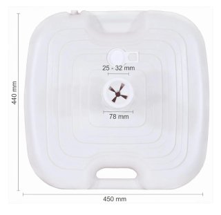 Base para sombrilla blanca