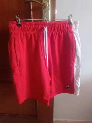 Conjunto Le Coq Sportif Rojo y Blanco