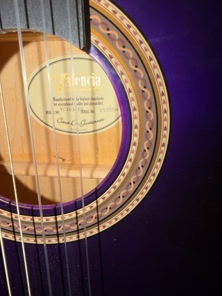Guitarra Española Valencia Azul Oscuro/purpura
