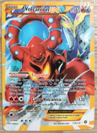 Carta Pokémon Volcanion EX 115/114