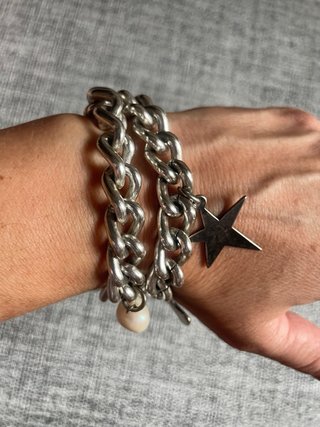 Pulsera Maldita Rita Eslabones Gruesos Charms Perl