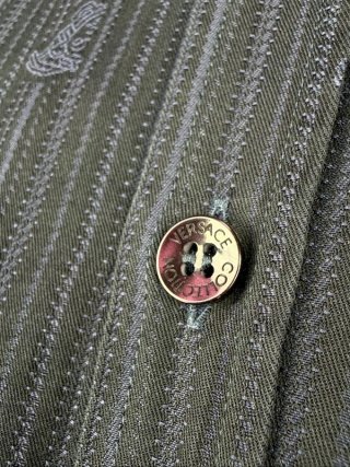 Versace Collection Camicia Uomo 39 M Blu Jacquard