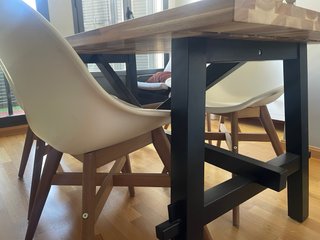 Mesa madera maciza y 4 sillas