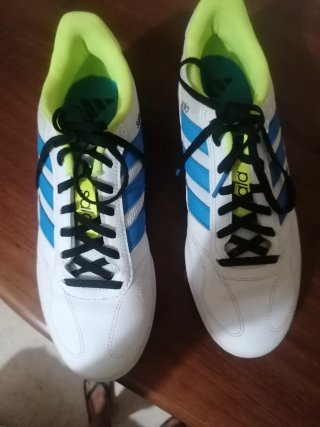 Zapatillas Adidas Fútbol Sala Blancas y Azules