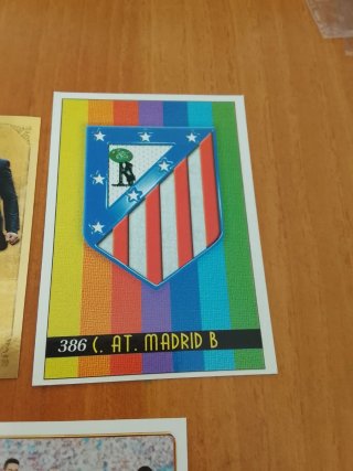 3 cromos fútbol Atlético de Madrid
