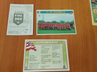3 cromos fútbol Atlético de Madrid