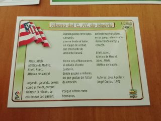 3 cromos fútbol Atlético de Madrid