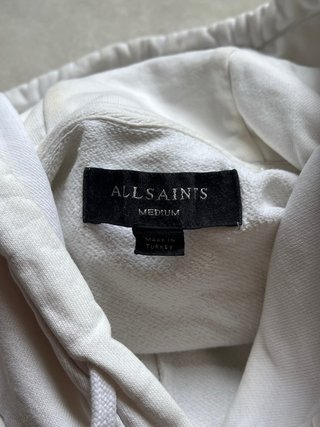 Sudadera AllSaints Blanca Capucha Talla M
