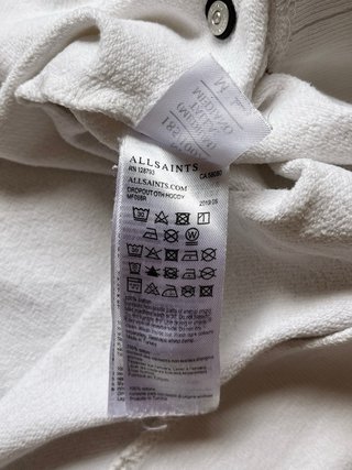 Sudadera AllSaints Blanca Capucha Talla M