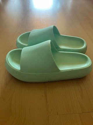 Chanclas Hollister Talla M Color Verde Azulado