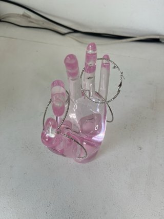 Pendientes de mujer ovalados de aros plateados