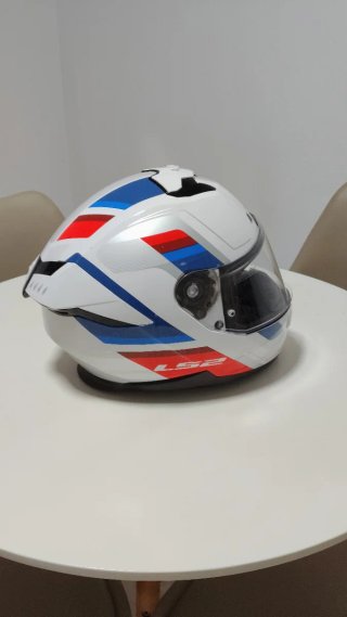 Casco LS2 Stream 2 Blanco Azul Rojo
