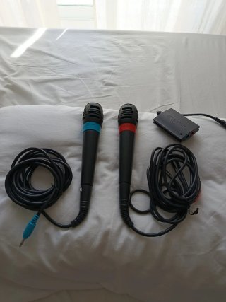 Micrófonos Sing Star PS2/PS3/PS4 CON ADAPTADOR  (2