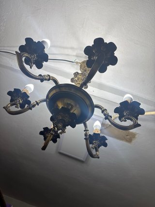 Lámpara de techo vintage 6 brazos