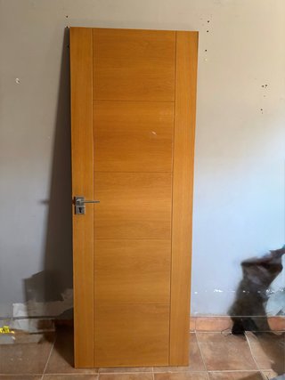 Puerta madera maciza + marco 190x72cm