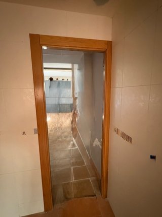 Puerta madera maciza + marco 190x72cm