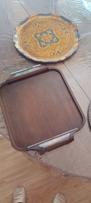 Bandejas porcelana, cristal, madera,...
