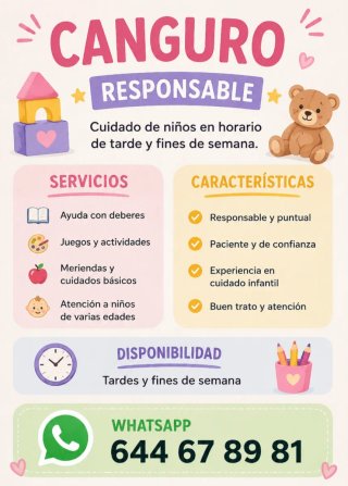 Servicio de canguros