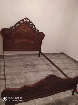 Estructura cama madera 135x190 antigua
