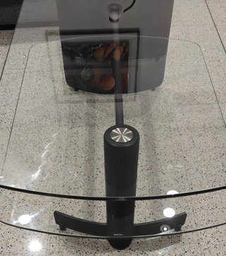 Mesa de centro cristal y metal