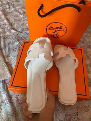 Chanclas Hermes Blancas