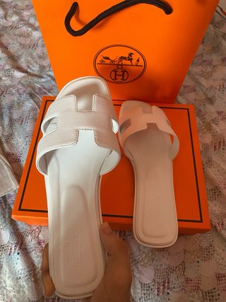 Chanclas Hermes Blancas