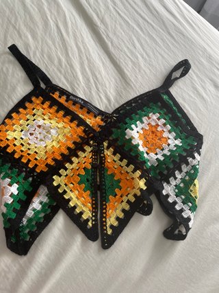 Top Crochet Bershka Multicolor Talla Única
