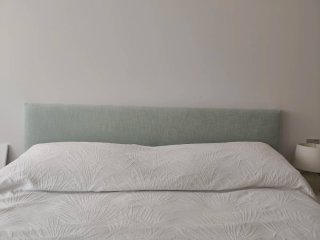 Cabecero Cama 150 Tela Verde Agua.