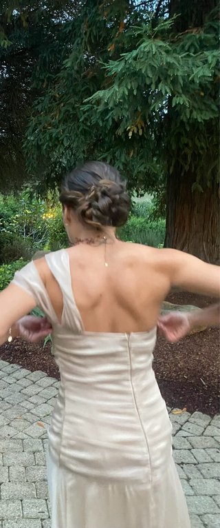 Vestido de fiesta champán talla XXS