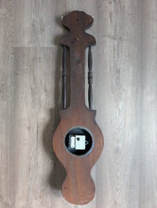 Reloj de pared vintage 70s con barómetro