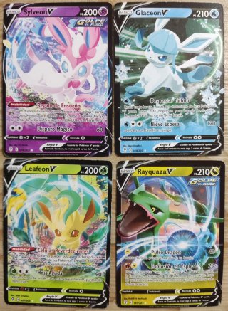 Lote 4 cartas Pokémon V