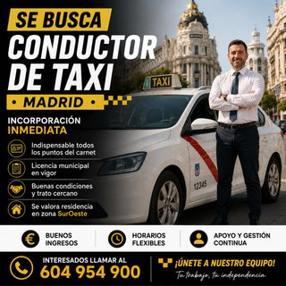 Se necesita conductor de Taxi Madrid