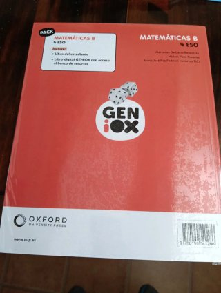 Matemáticas B 4 ESO : Geniox