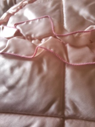 Trapuntino matrimoniale in raso beige