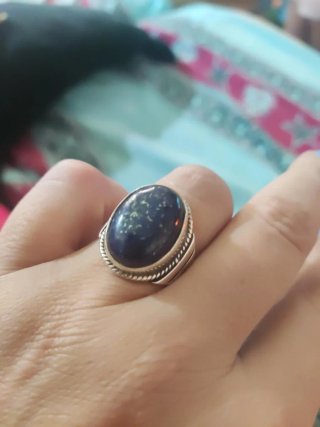 Anillo Plata con Piedra Lapislázuli