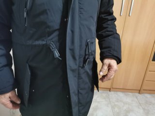 Abrigo paño hombre con capucha desmontable